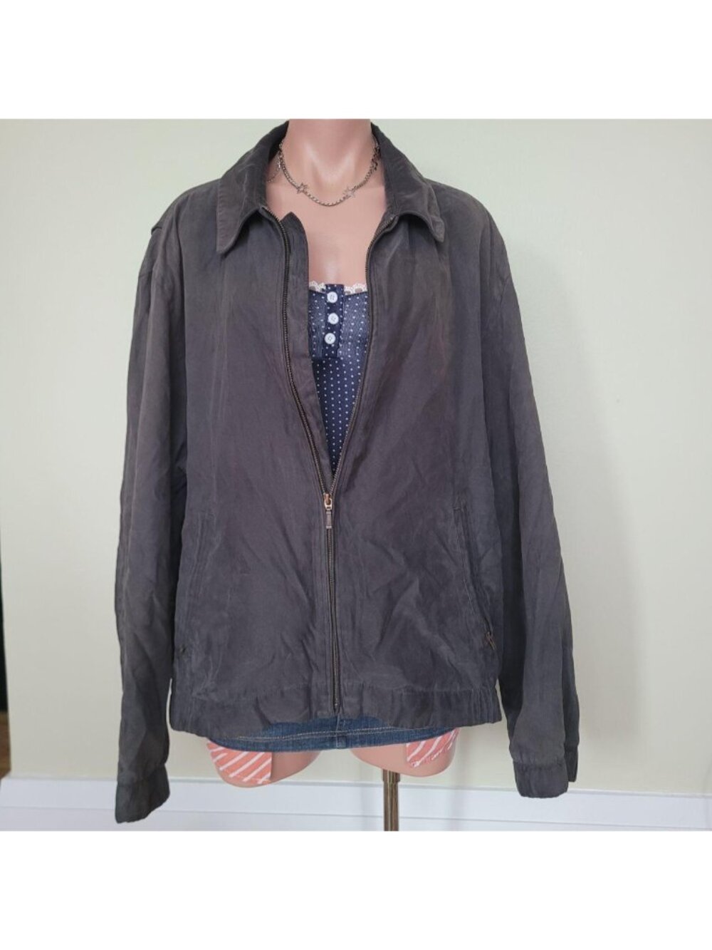 Vintage Gary Player Suede Bomber Jacket Aesthetic Gift (XL)
